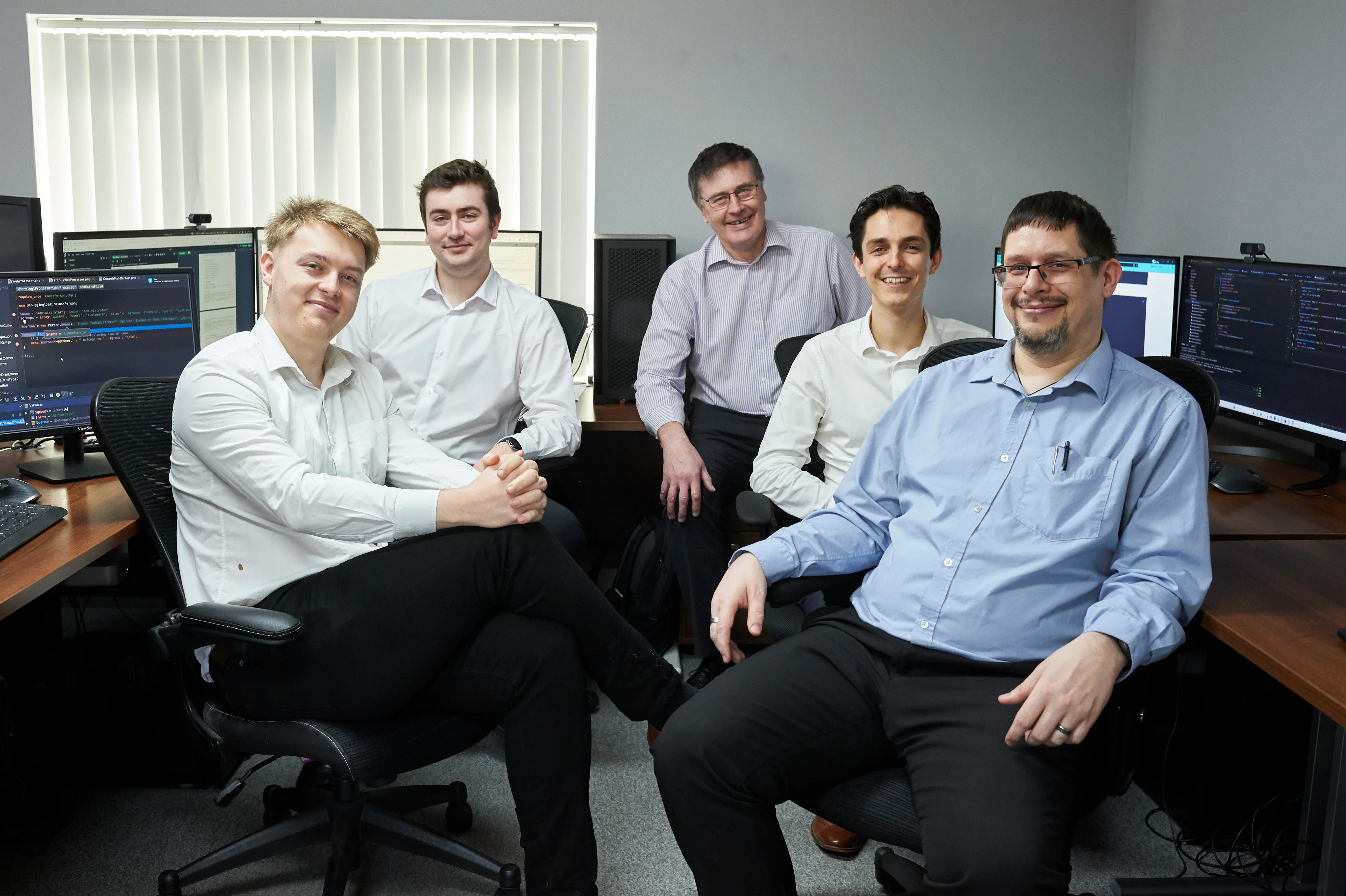 In Left-to-right: Tom, Max, Paul, Dean and Jason