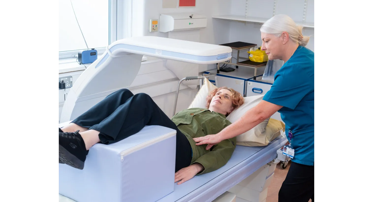 Data captured from the DEXA scanner is passed to the database and linked with patient records. Information show below is test data only but the Apps and forms are real.