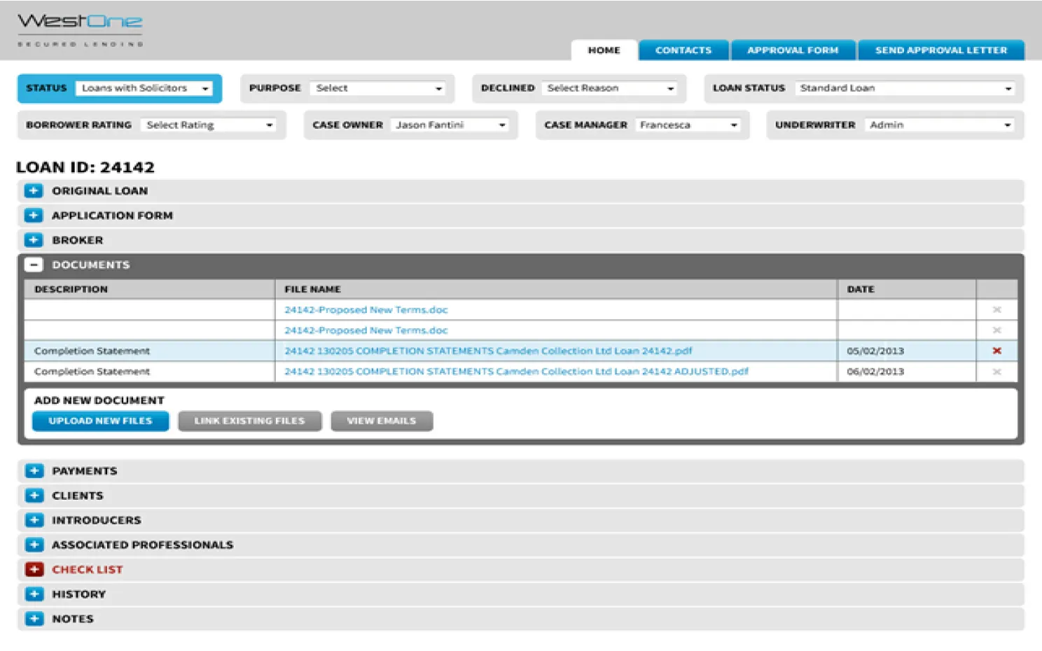 An example of a wireframe layout of a typical screen from the specification