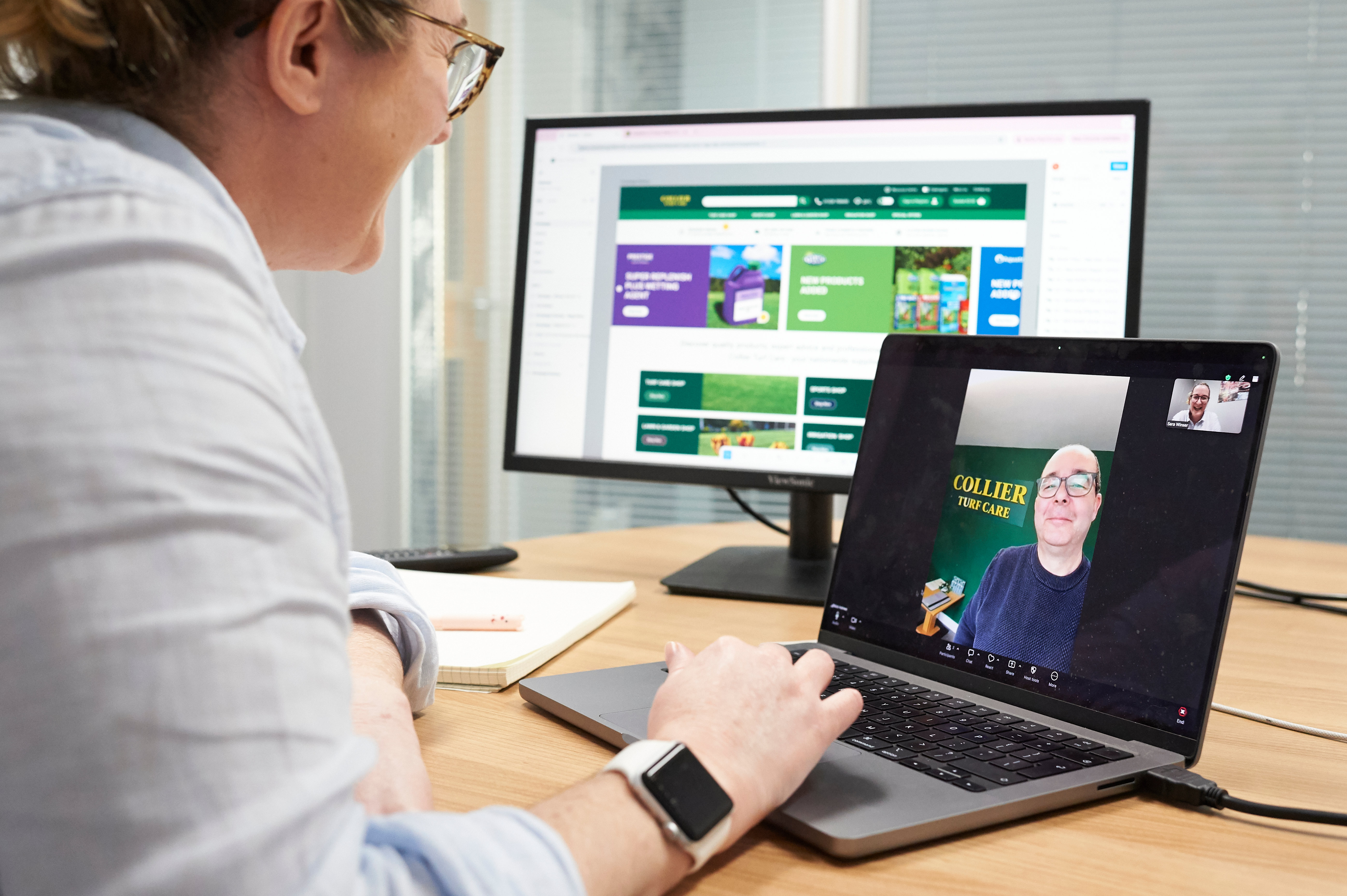 <a class="text-xs leading-[1.4] tracking-widest underline text-[#a0a0a0] uppercase" href="https://khdigital.co.uk/?utm_source=rdresearch&utm_medium=referral&utm_campaign=partner_link&utm_content=site_link&ref=rdresearch">KH Digital</a> working directly with Nick from <a class="text-xs leading-[1.4] tracking-widest underline text-[#a0a0a0] uppercase" href="https://www.collier-turf-care.co.uk/?utm_source=rdresearch&utm_medium=referral&utm_campaign=partner_link&utm_content=site_link&ref=rdresearch">Collier Turf Care</a>.